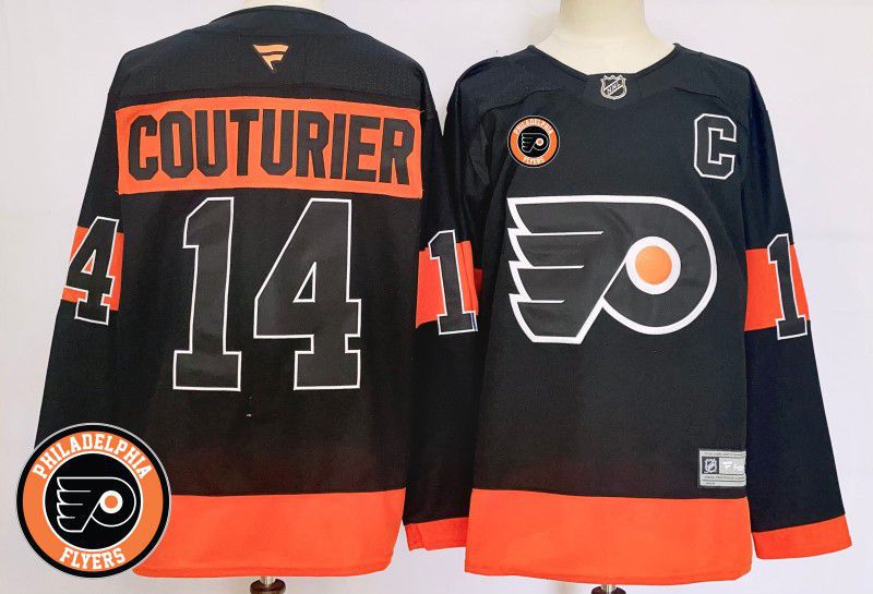Men Philadelphia Flyers #14 Couturier Black Fanatics 2025 NHL Jersey style 2->philadelphia flyers->NHL Jersey